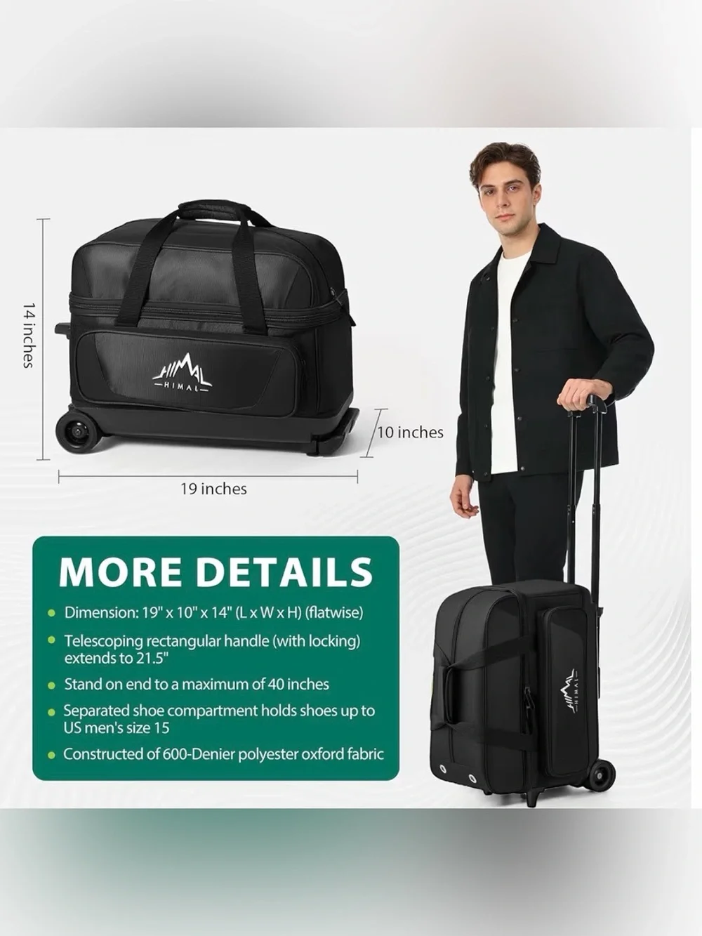GoHimal 2-Ball Bowling Bag